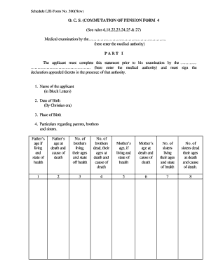 Commutation of Pension Form 380