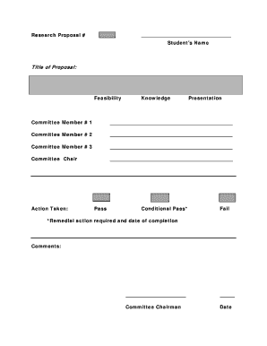 Research Proposal Form