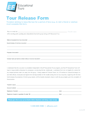 EF Educational Tour Release Form