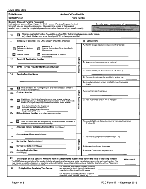 FCC Form 471 Discount Funding Request