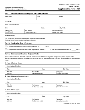 USCIS Form I-924A Supplement