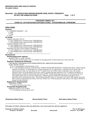 Western Maryland Health System Provider Orders