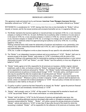 Insurance Brokerage Agreement