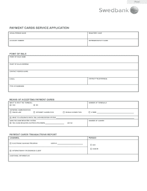 Payment Cards Service Application