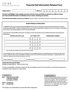 Financial Aid Information Release Form