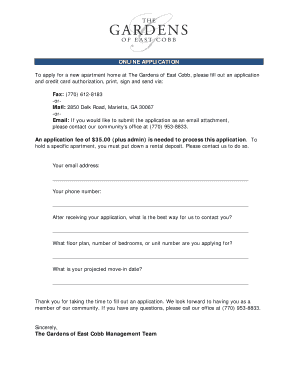 Rental Application Form