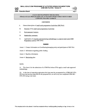 Small-Scale CDM Programme of Activities Design Document Form