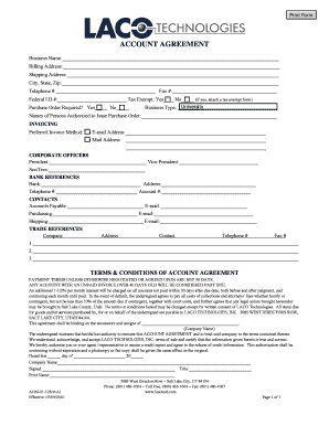 Account Agreement
