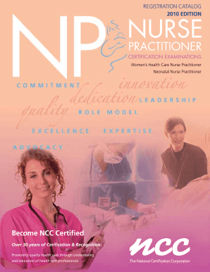 NCC Certification Examination Application