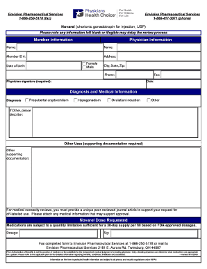Novarel Prior Authorization Form