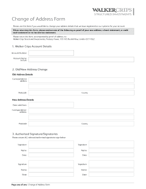 Change of Address Form