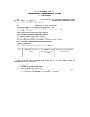 Consent Form for Large Taxpayer Unit