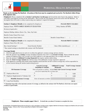 The Hartford Personal Health Application