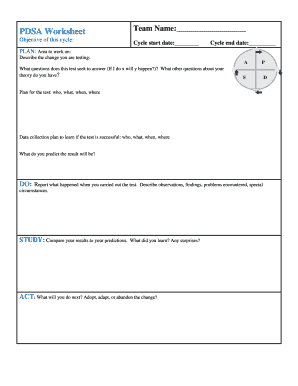 PDSA Worksheet