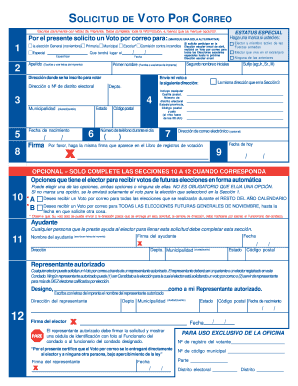 Solicitud de Voto por Correo