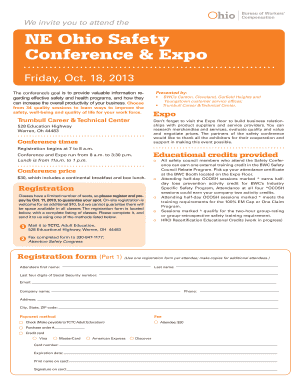 NE Ohio Safety Conference Registration Form