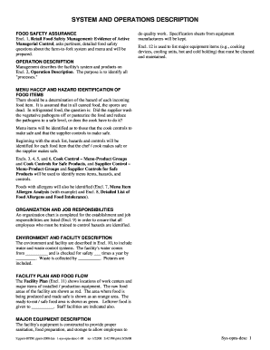 Food Safety Management System Description