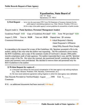 California Public Records Request Form