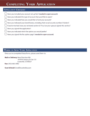 Health Savings Account Application