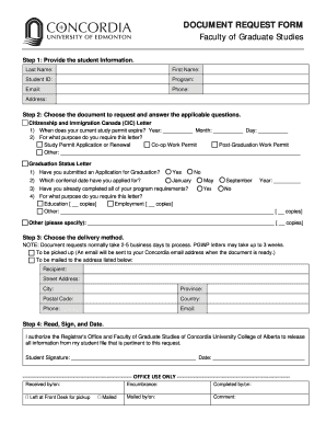 Document Request Form