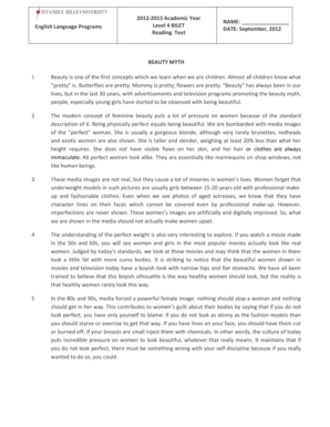 English Language Programs Level 4 BILET Reading and Writing Exam