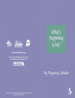 Pregnancy Health Calendar