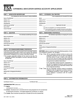 Coverdell ESA Application Form