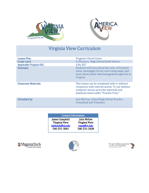 Virginia Forest Cover Lesson Plan