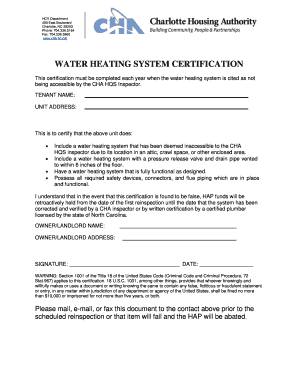 Water Heating System Certification