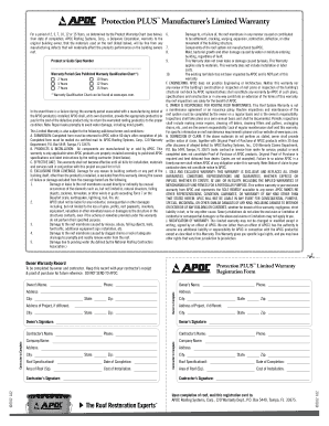 Protection PLUS™ Manufacturer’s Limited Warranty