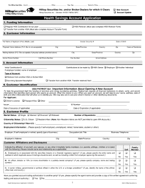 Health Savings Account Agreement and Disclosure Statement