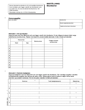 Order Form for Block Maps