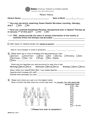 Patient History Form
