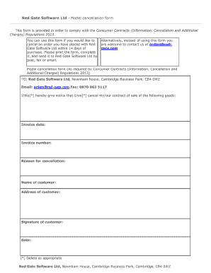 Model Cancellation Form