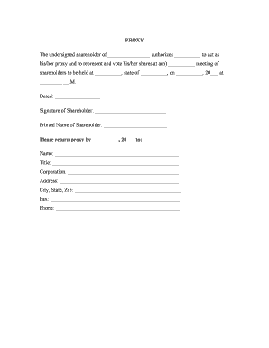 Proxy Voting Authorization Form