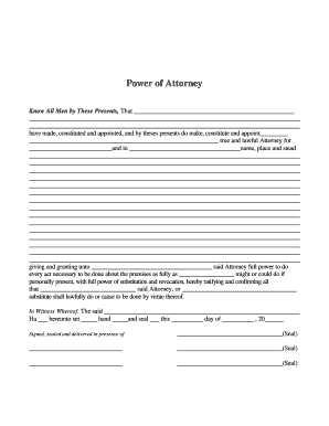 Power of Attorney Form