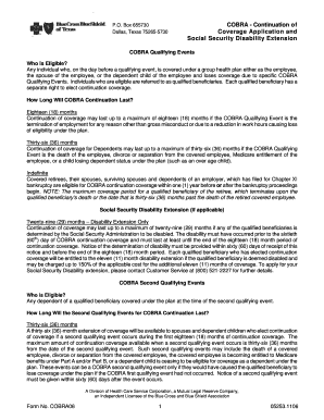 COBRA Continuation Coverage Application