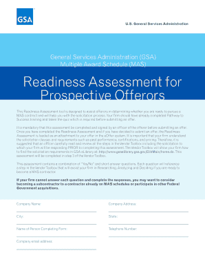 GSA Multiple Award Schedule Readiness Assessment