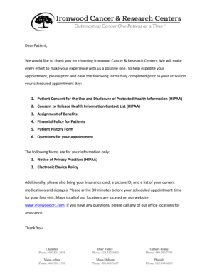 Patient History Form