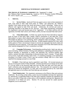 Services & Technology Agreement