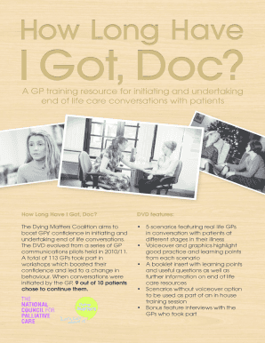 How Long Have I Got, Doc? End of Life Care DVD