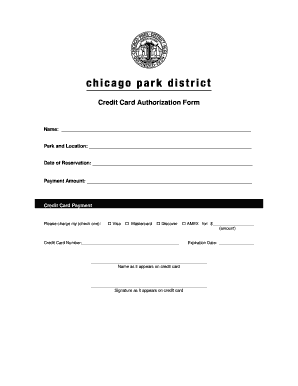 Credit Card Authorization Form