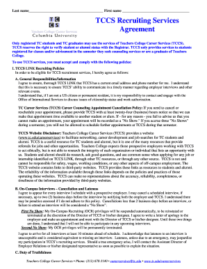 TCCS Recruiting Services Agreement