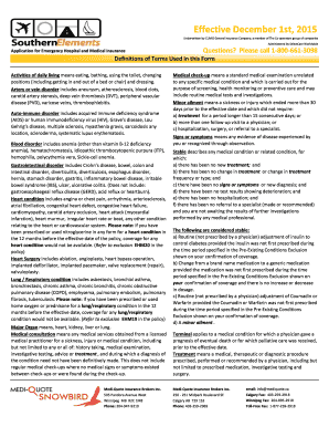 Emergency Hospital and Medical Insurance Application