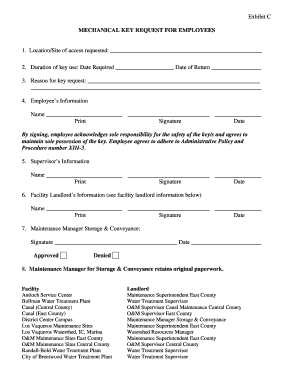 Exhibit C - Mechanical Key Request For Employeesdoc
