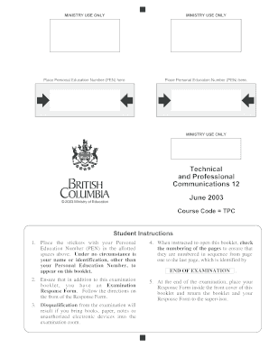 Technical and Professional Communications 12 Exam