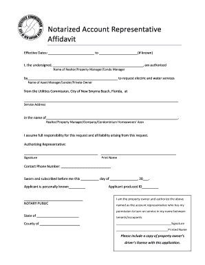 Utility Service Request Form