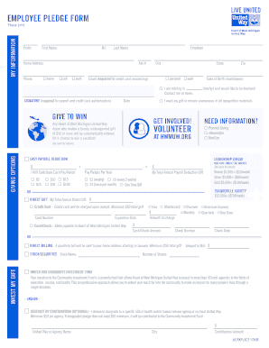 Employee Pledge Form