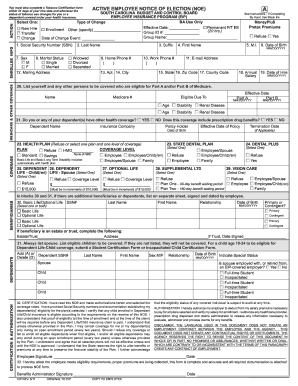 South Carolina Active Employee Notice of Election