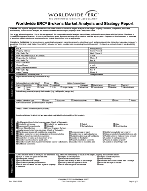 Real Estate Broker's Market Analysis Report